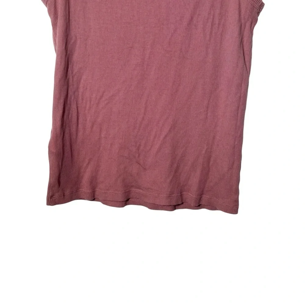 J Crew Pink Mauve Ribbed Cutaway Tank Top Medium
